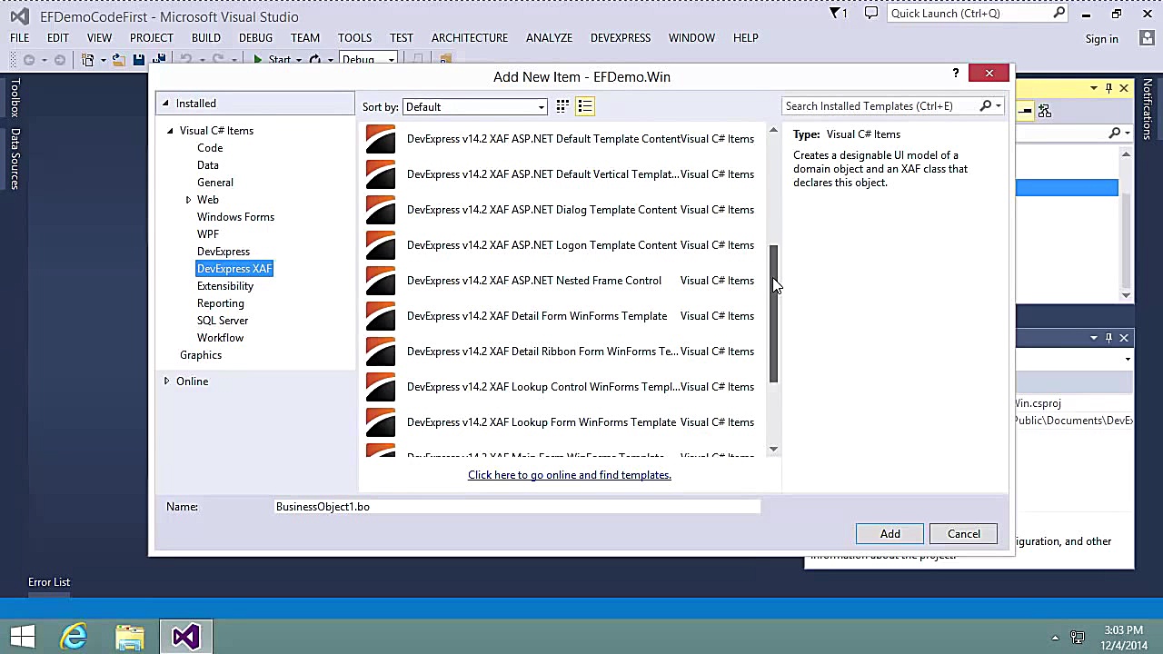 DevExpress XAF: Menu Ribbon Te...
