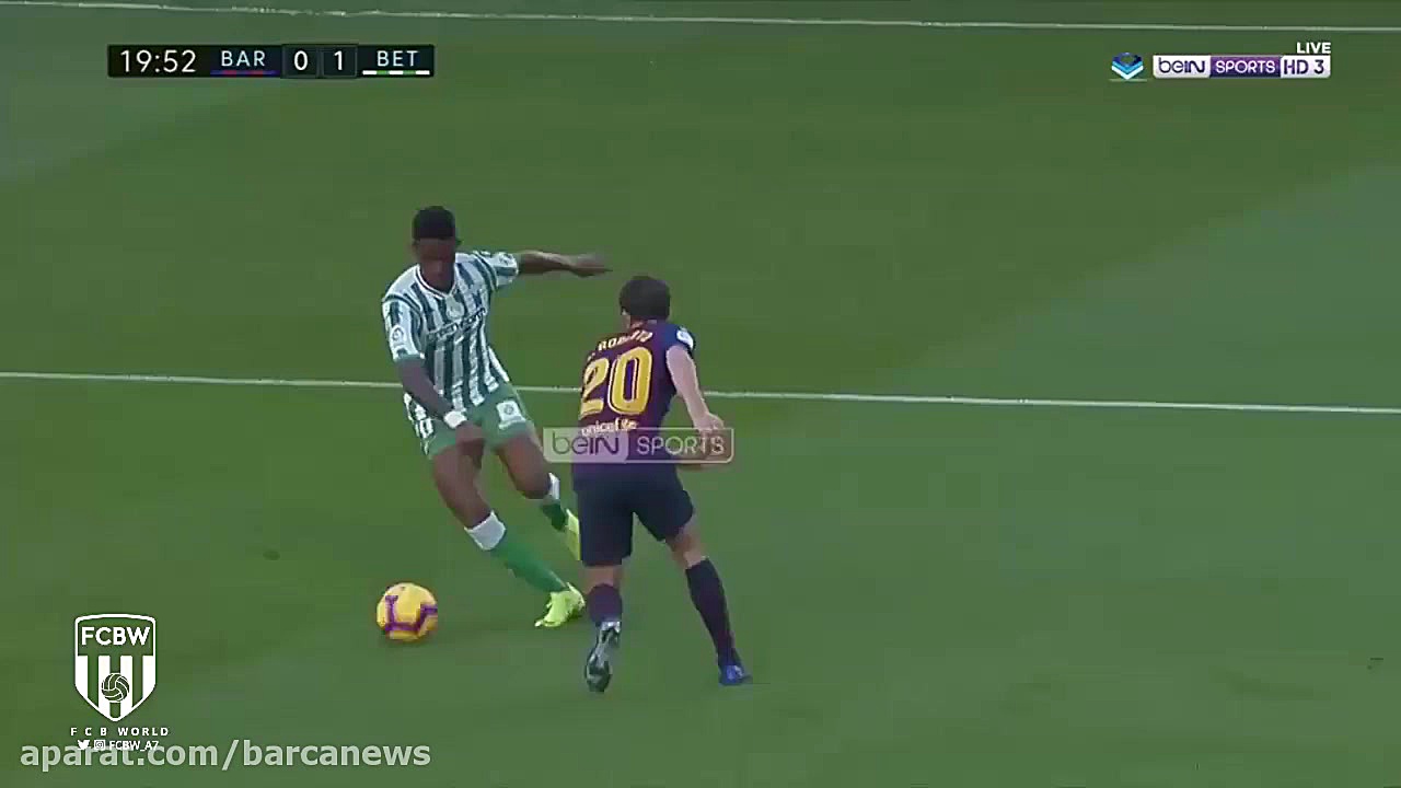 گل رئال بتیس به بارسلونا