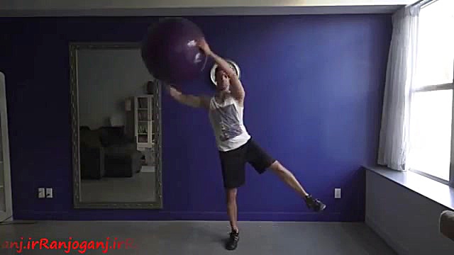آموزش تمرین با توپ تناسب اندام