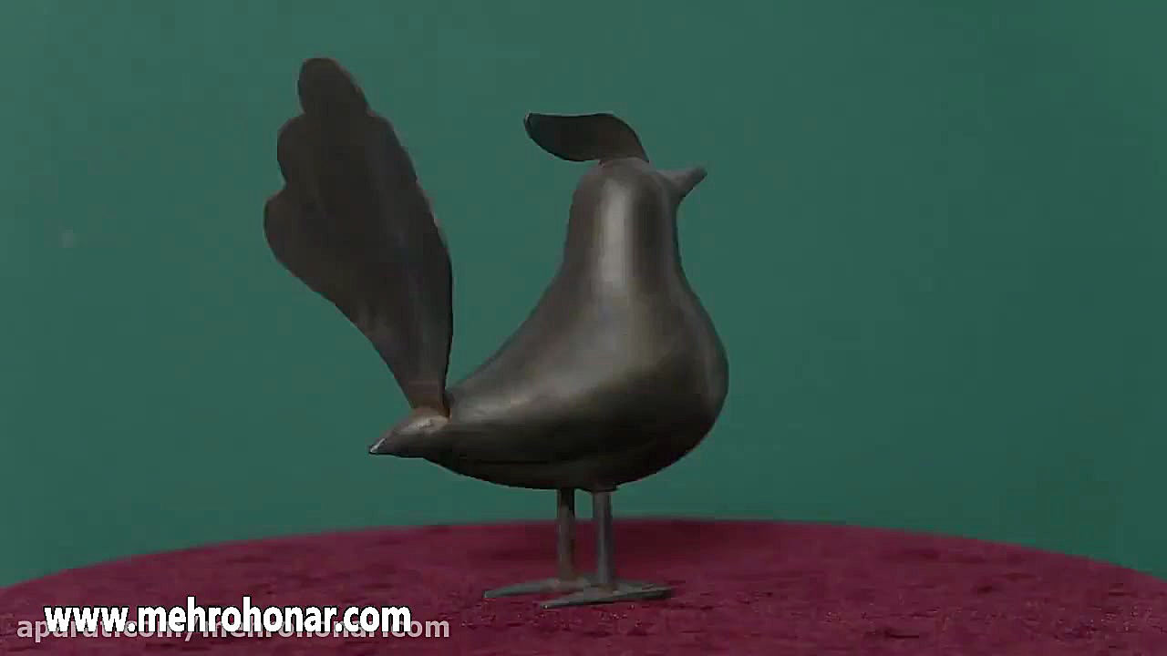 مجسمه گنجشک ساده کاکلی