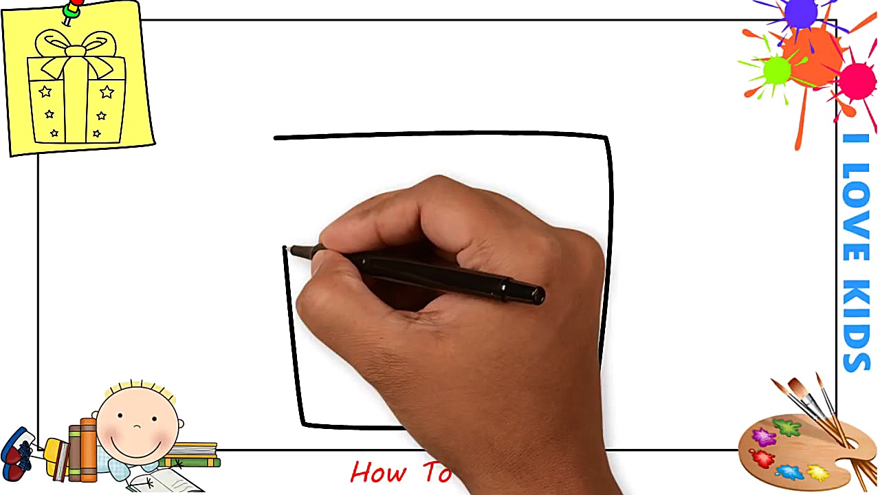 How to draw a present (christm...