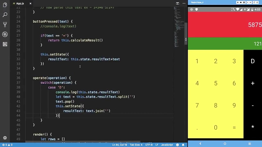15. آموزش React Native : Creating a Calculator - Part 5