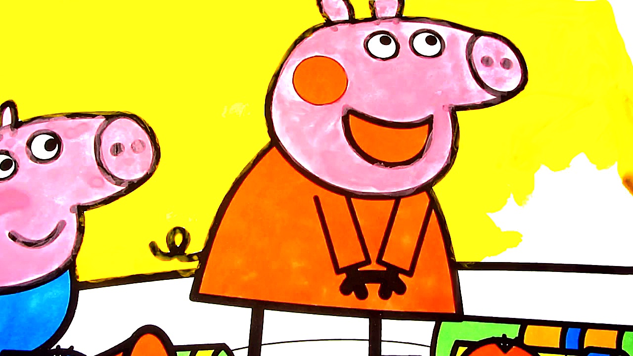 How to Color Spinner Peppa Pig...