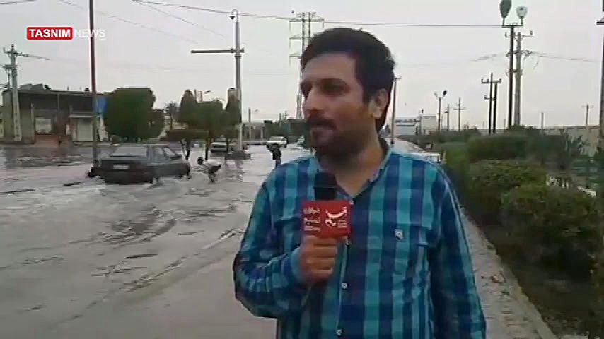 استخر در اهواز؛ آبگرفتگی معابر...