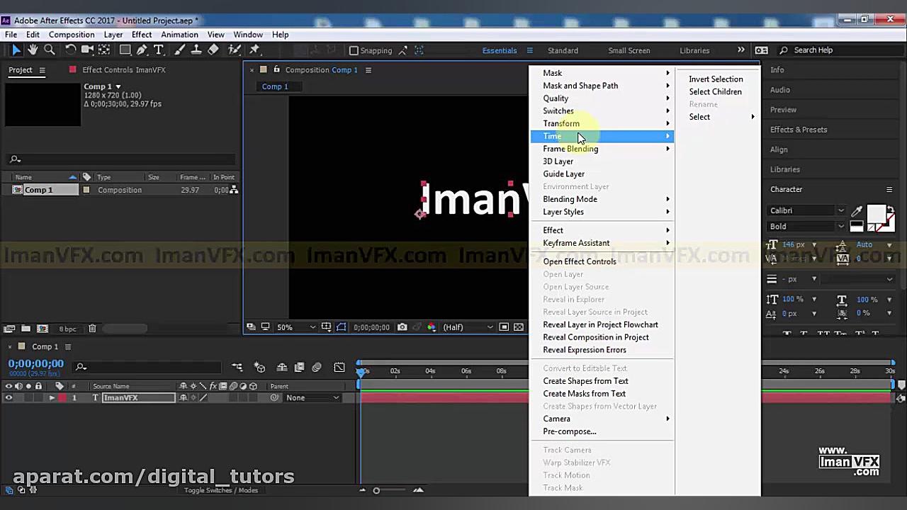 آموزش ارتباط افترافکت و سینما...