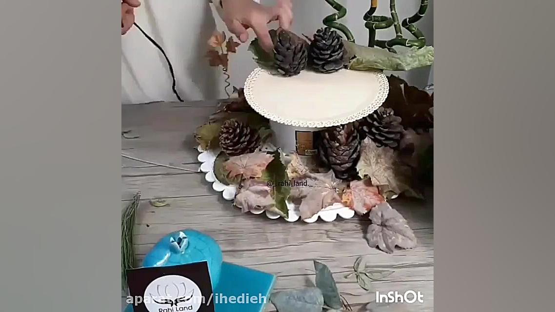 تزیین انار شب یلدا با گل