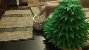 ساخت درخت کریسمس با کاغذ کشی