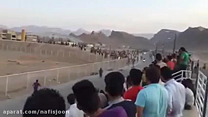 تصادف موتور در پیست موتور سوار...