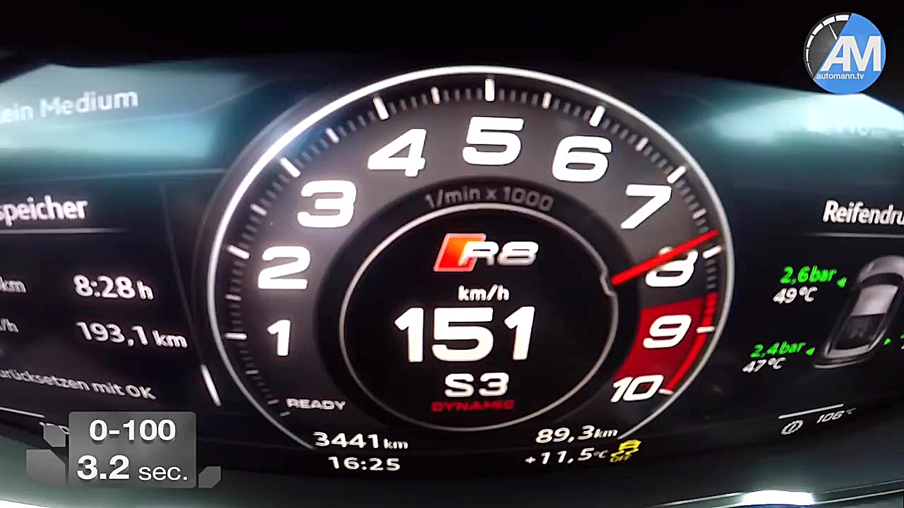 شتاب گیری آئودی R8