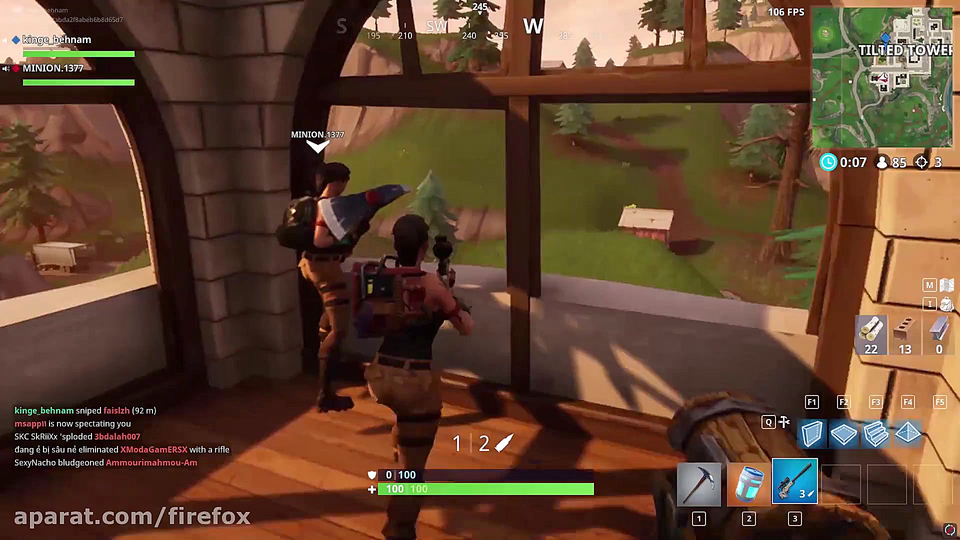 الکسیس رو کشتم تو فورتنایت خخخ