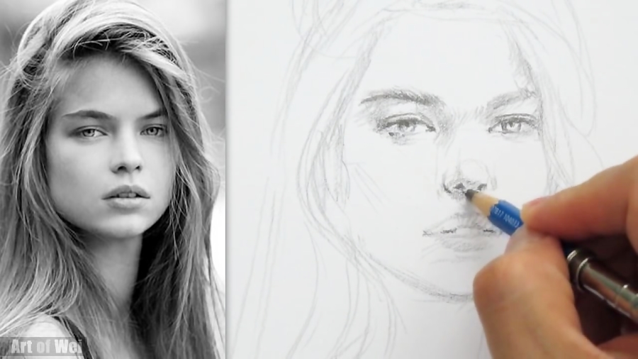 How to Draw a Pretty Face - Mesmerizing Bombshell