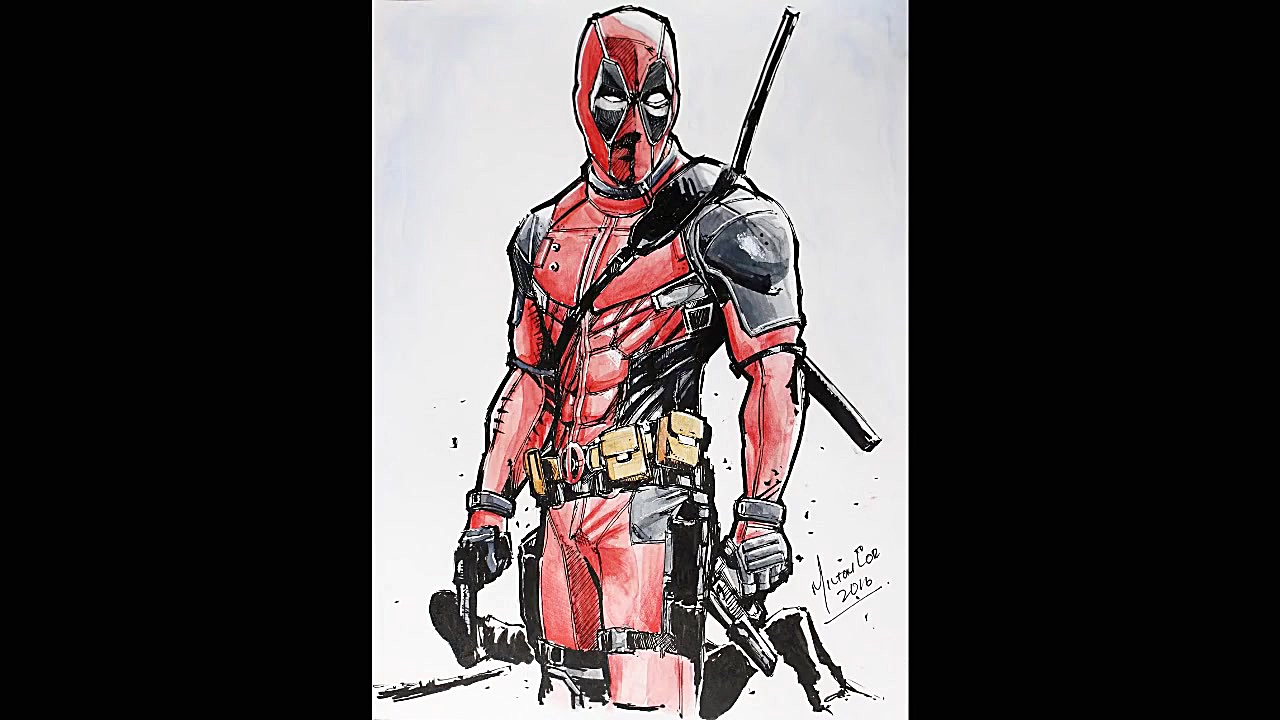 Drawing Deadpool  Inking and C...