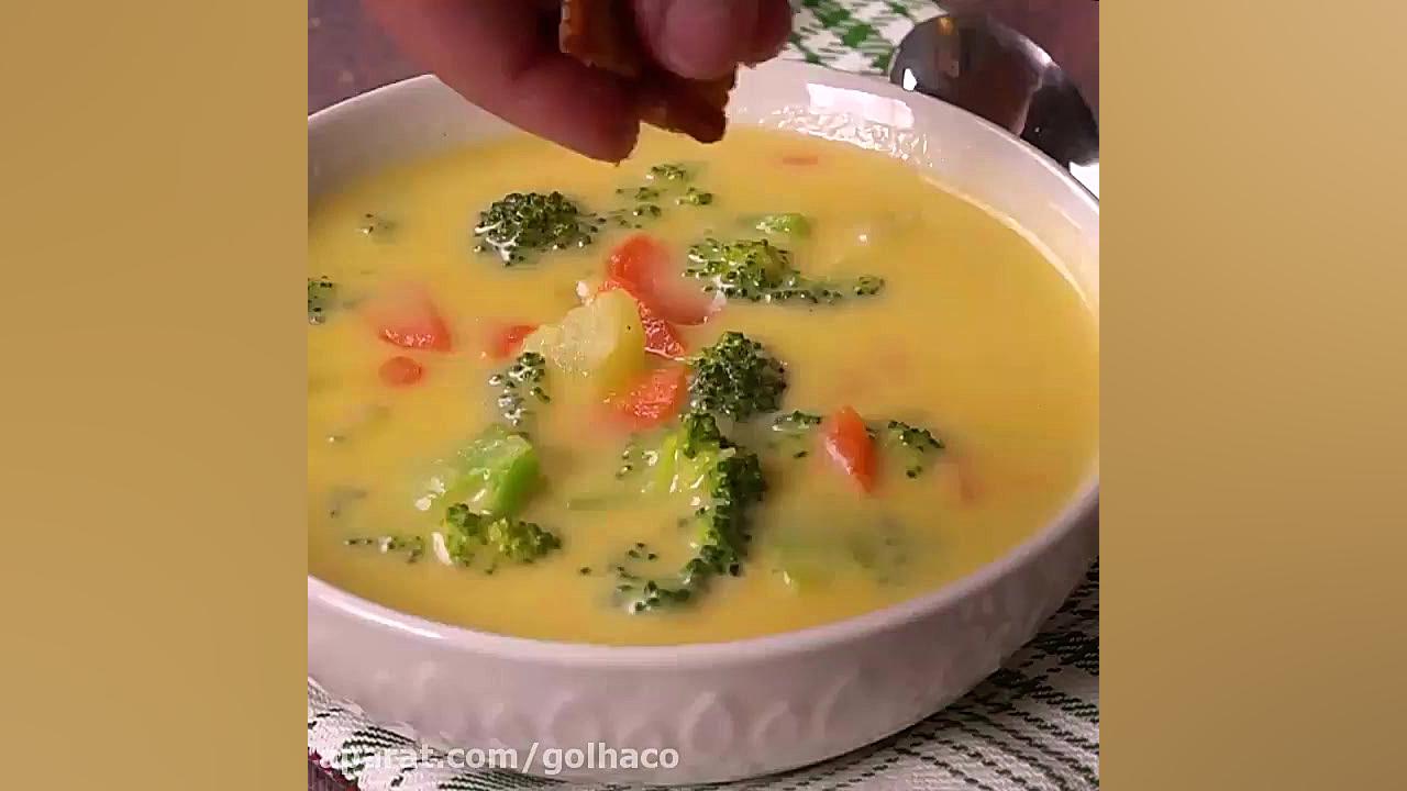 آشپزخانه گلها 92  سوپ بروکلی و...