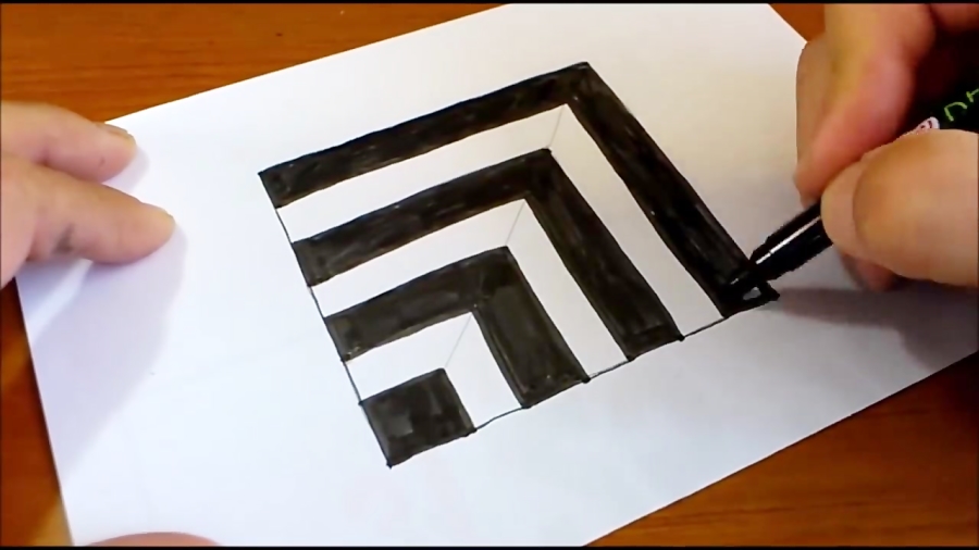 How To Draw A 3D Hole Optical Illusion