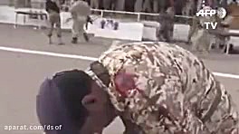 لحظه انفجار پهپاد انتحاری نیرو...