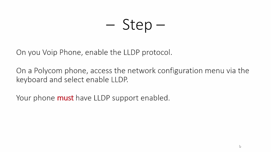 HP Switch Voice VLAN configuration
