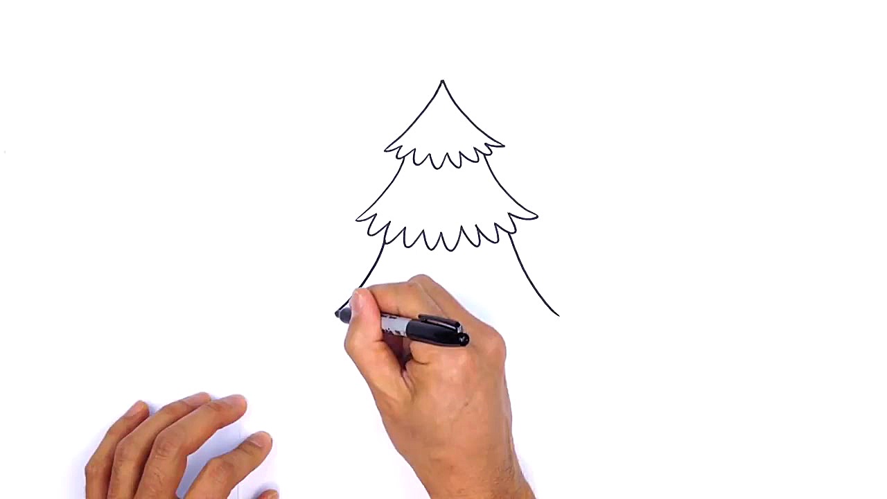 آموزش نقاشی درخت کریسمس How to...