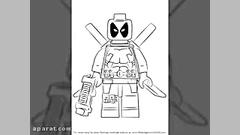 نقاشی ددپول به صورت لگویی