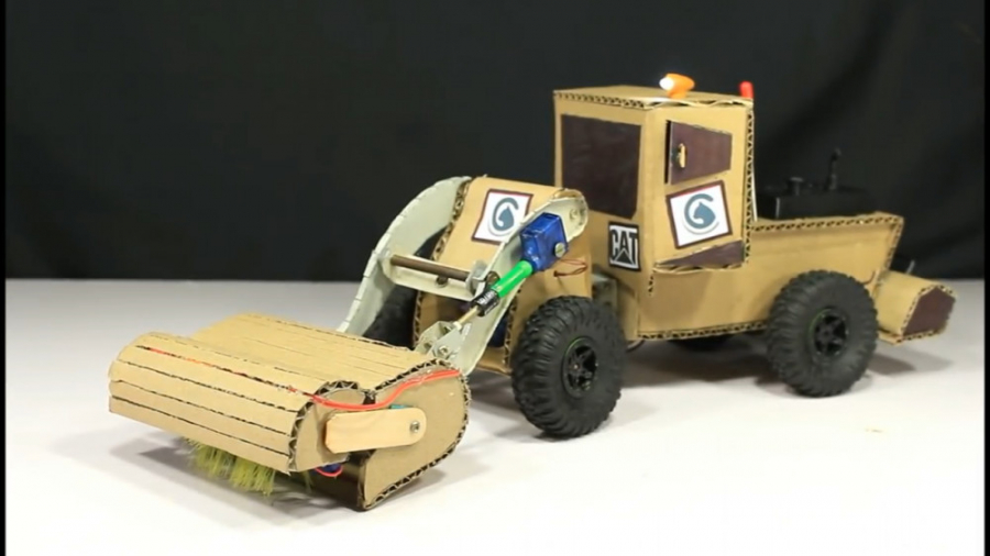 ساختن کاردستی بولدزر با مقوا