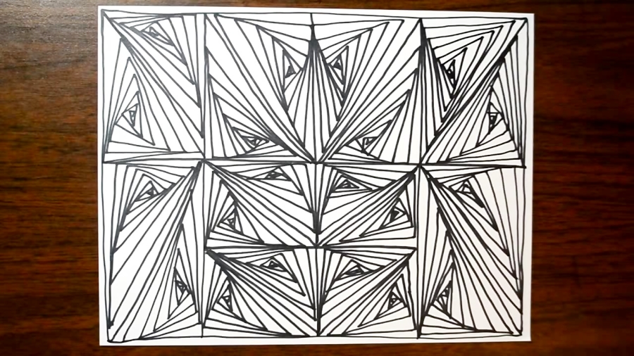 Quick Doodle Line Illusion Drawing #31 