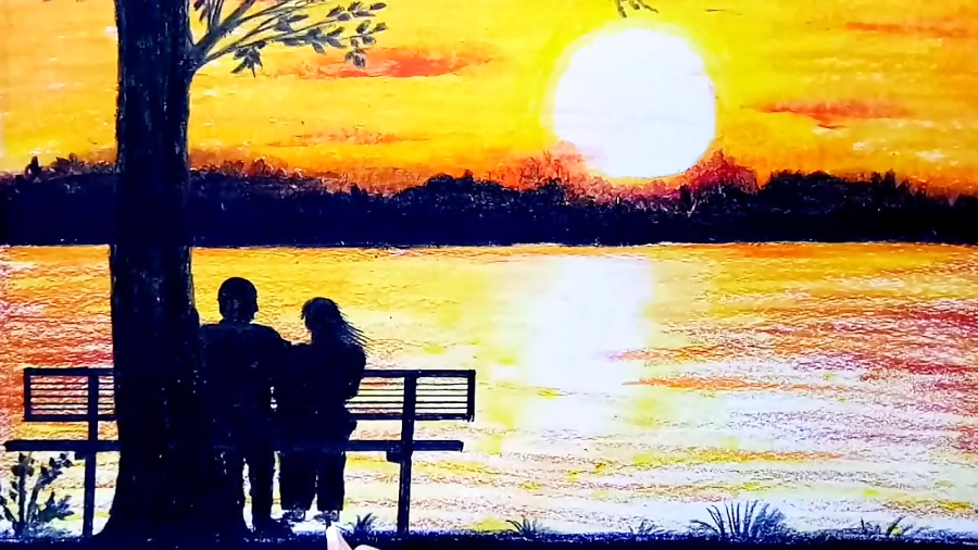 22 Easy Sunset Drawing Ideas And Tutorials - DIYnCrafty