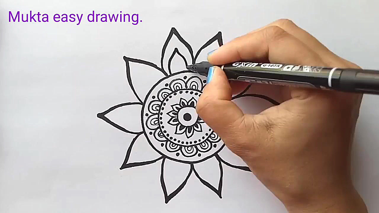 How to draw Alpona.Step by ste...