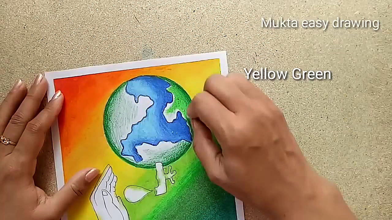 How to draw Save water.Step by...