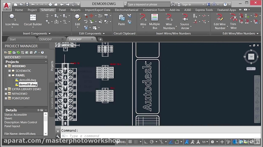 دانلود آموزش ﻿AutoCAD Electrical با استفاده از ویرایشگر نوار ترمینال...