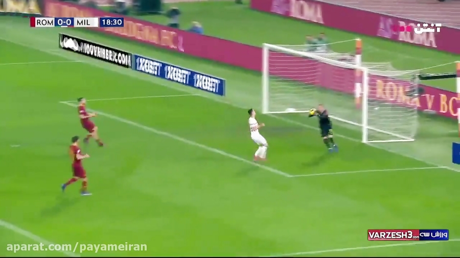 خلاصه بازی آاس رم 1  آث میلان...