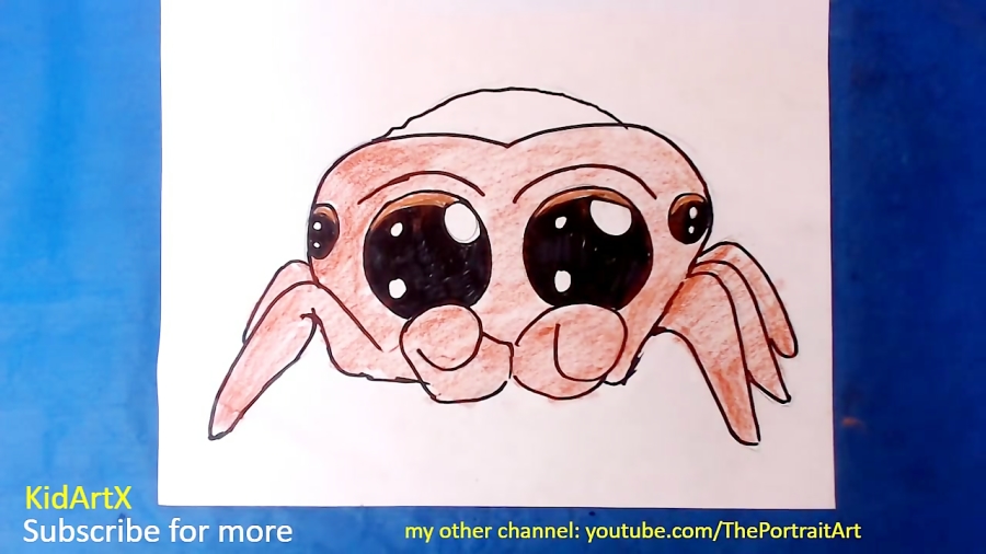 How to Draw Lucas the Spider - Step by Step (from Captured short) Tutorial