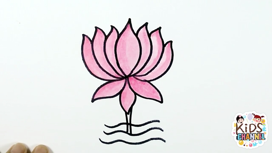 How To Make A Lotus Drawing Easy | Lotus Drawing | Smart Kids Art - YouTube