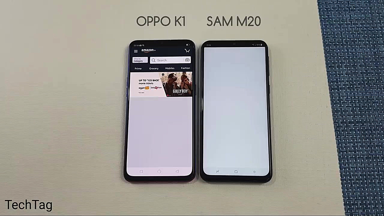 Oppo K1 vs Samsung M20 SpeedTe...