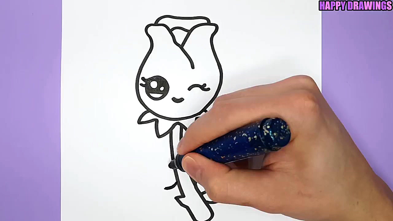 How to Draw a cute Rose drawin...