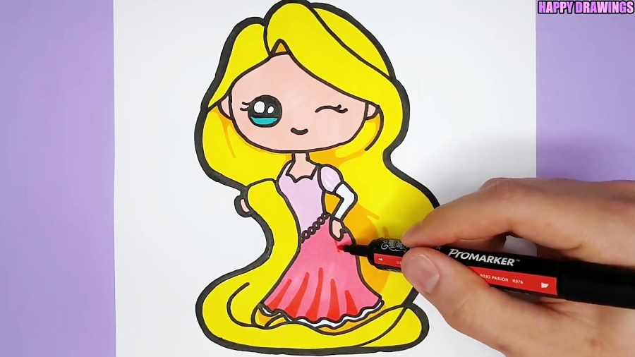 How to Draw a Christmas Disney Cute Girl - YouTube