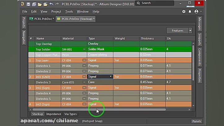 مدارچاپی  کنترل امپدانس آلتیوم...