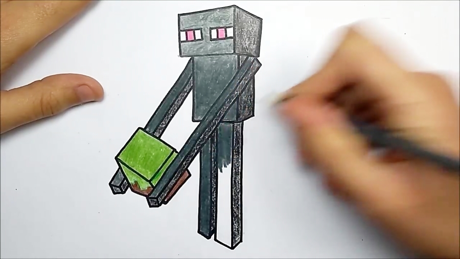 Como DESENHAR o ENDERMAN do MINECRAFT - Como DIBUJAR un ENDERMAN - How to  DRAW ENDERMAN MINECRAFT 