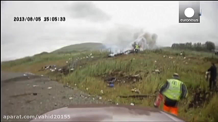 سقوط هواپیما در پیست اتومبیلرا...