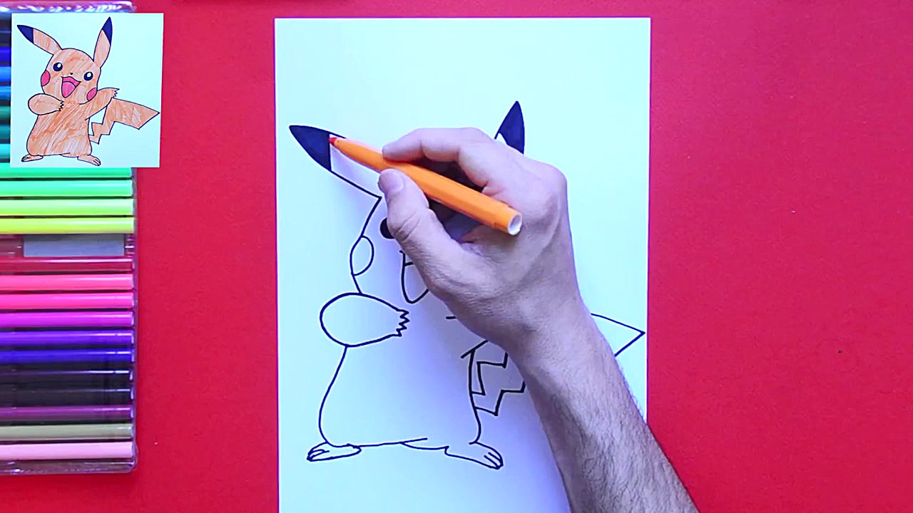 How to draw Pikachu