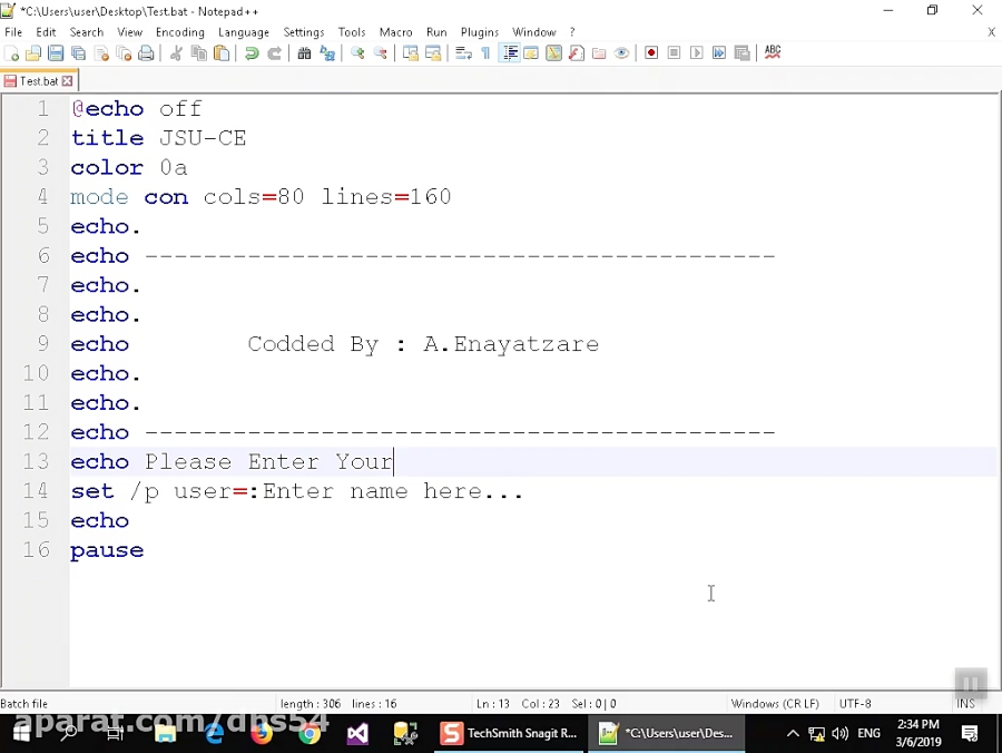scripting code samples : useful batch file examples... آموزش Batch Scripting - قسمت دوم