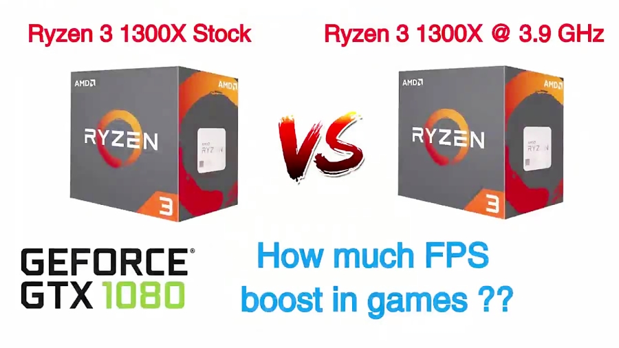 AMD Ryzen 3 1300x Stock vs Ove...