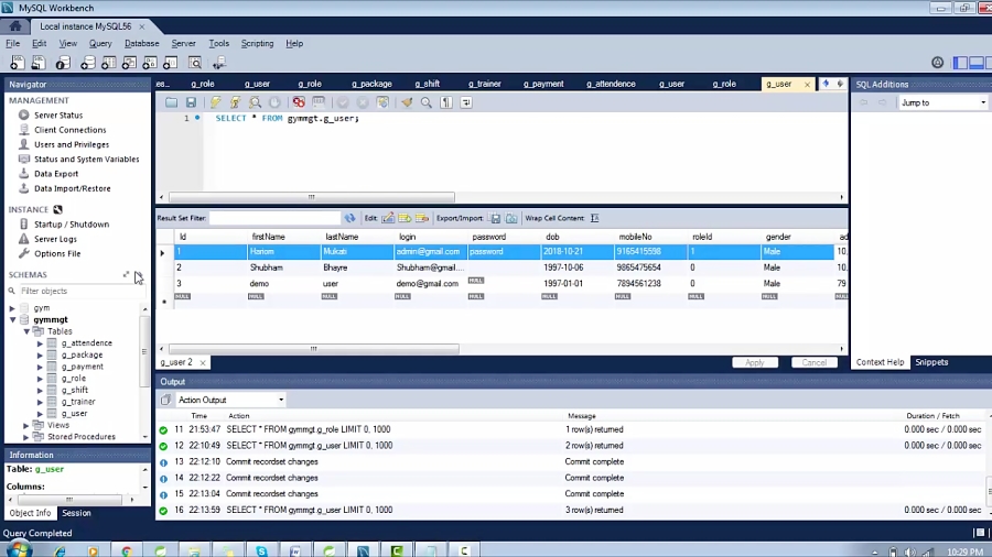 Gym Management project in java using JSP, Servlet and MYSQL
