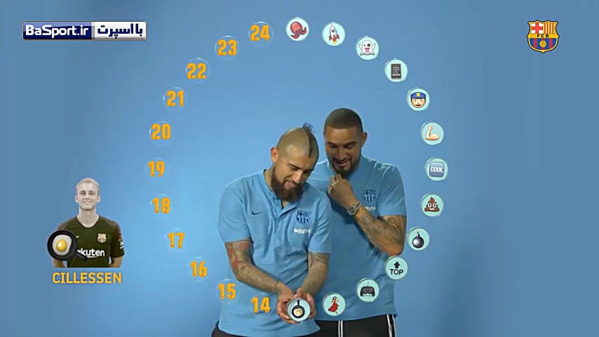 چالش ایموجی بازیکنان بارسلونا...