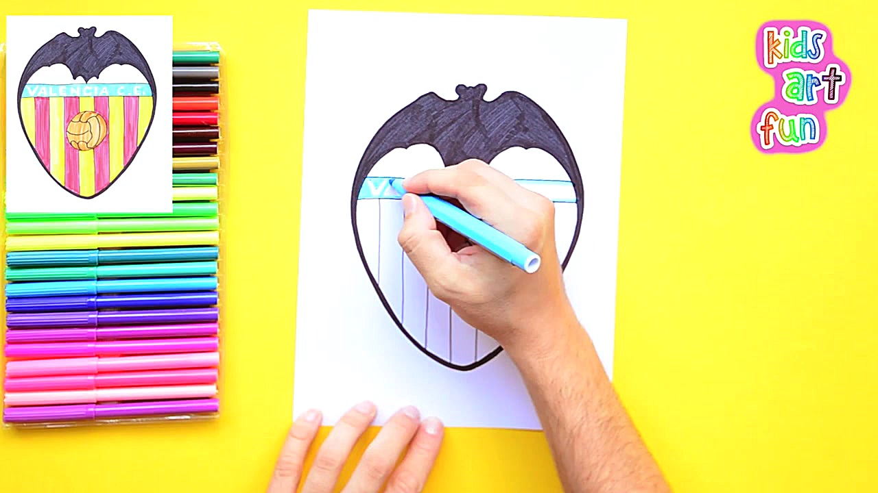 How to draw Valencia CF Logo