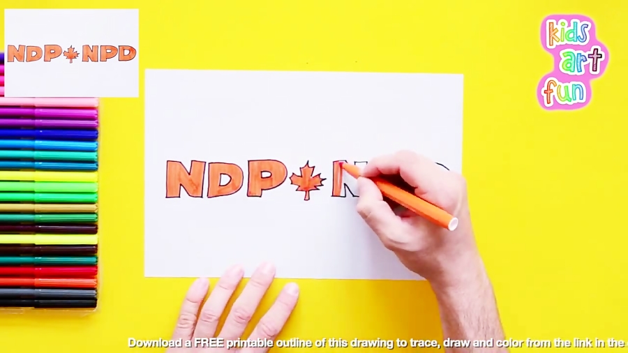 How to draw New Democratic Party [Canada Political Parties]