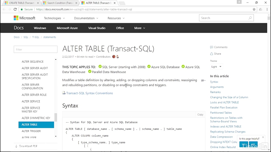 دانلود دوره ﻿Azure SQL - ALTER TABLE ADD