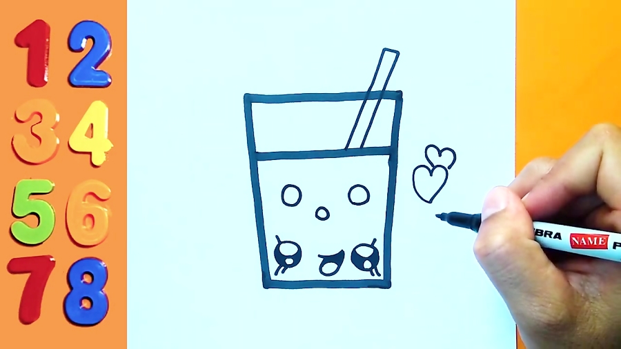 HOW TO DRAW A CUTE DRINK, DRAW CUTE THINGS 