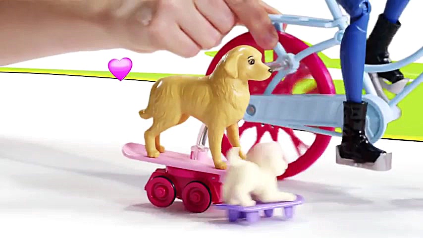 عروسک باربی اورجینال با دوچرخه