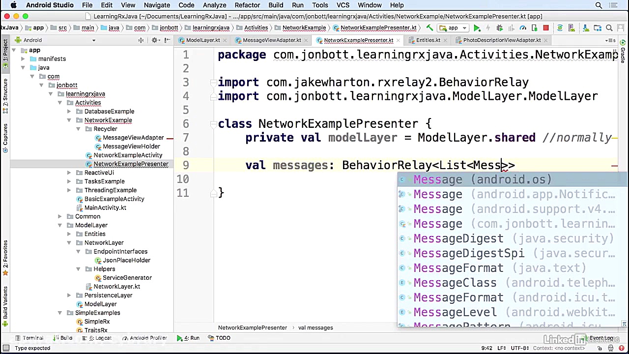دانلود کورس ﻿RxJava - شبکه: از لایه مدل به UI