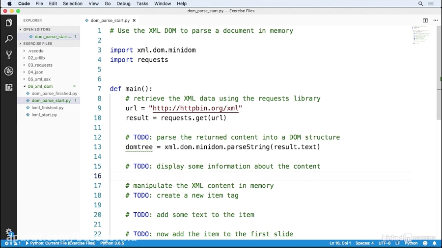 دانلود کورس ﻿Python با استفاده از xml.dom.minidom