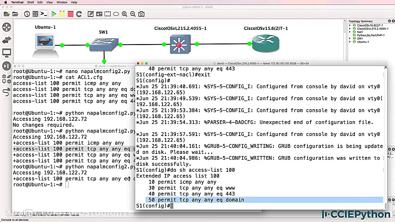 دانلود آموزش ﻿CCIE Python - تأیید کنید که آیا ACL وجود دارد و اصلاح می ...